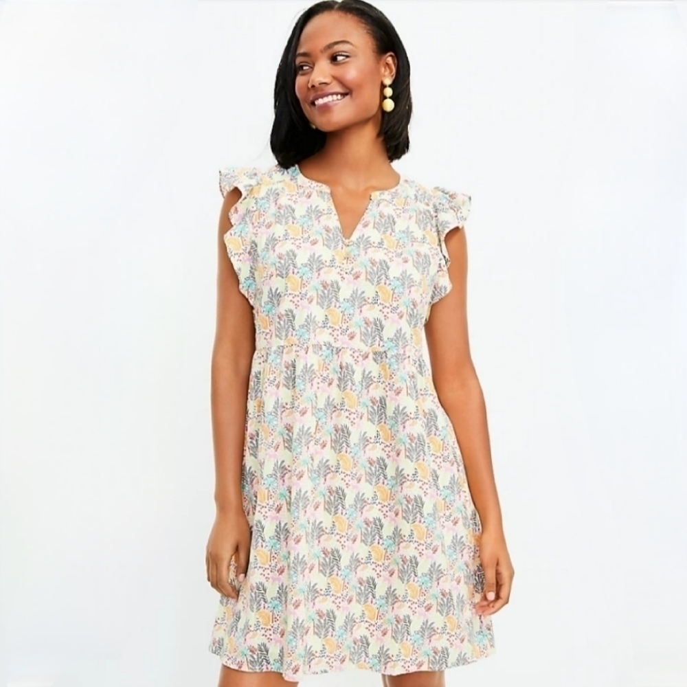 Loft Paradise Ruffle Dress M
